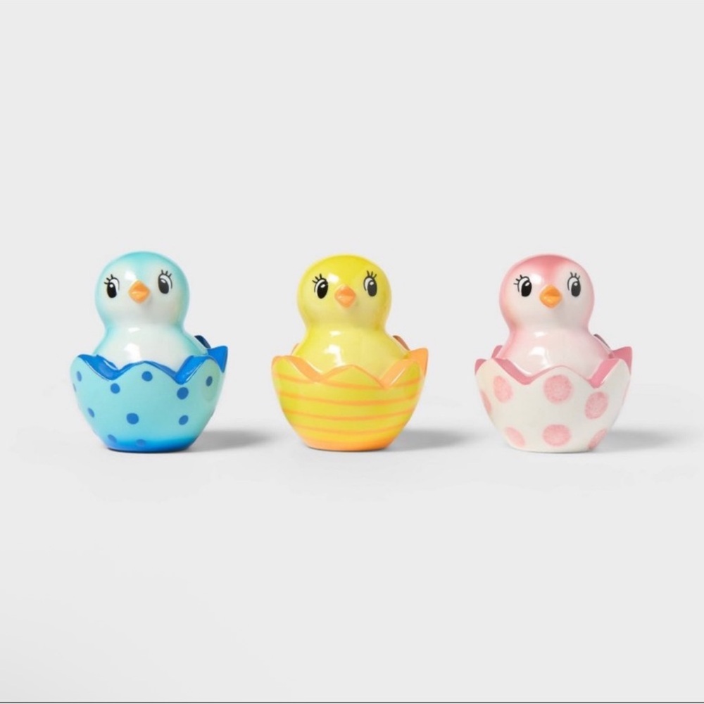 New! Target Spritz 3pk Easter Polyresin Bird in Egg Shell Colorful Set 2026